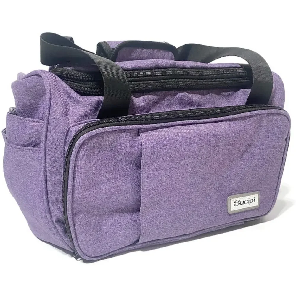 Sucipi Knitting Bag Organizer Purple Yarn Storage Tote Project Bag 14x10x